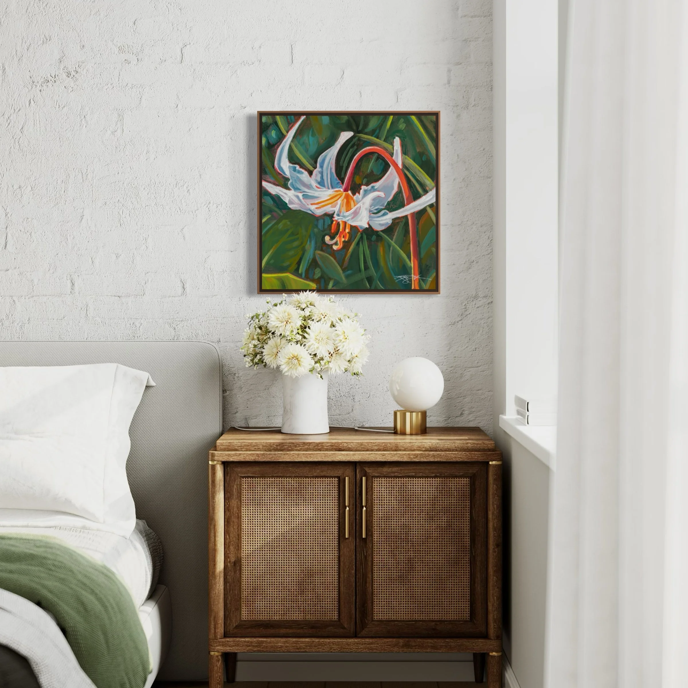 fawn lily bedroom insitu walnut frame.jpg
