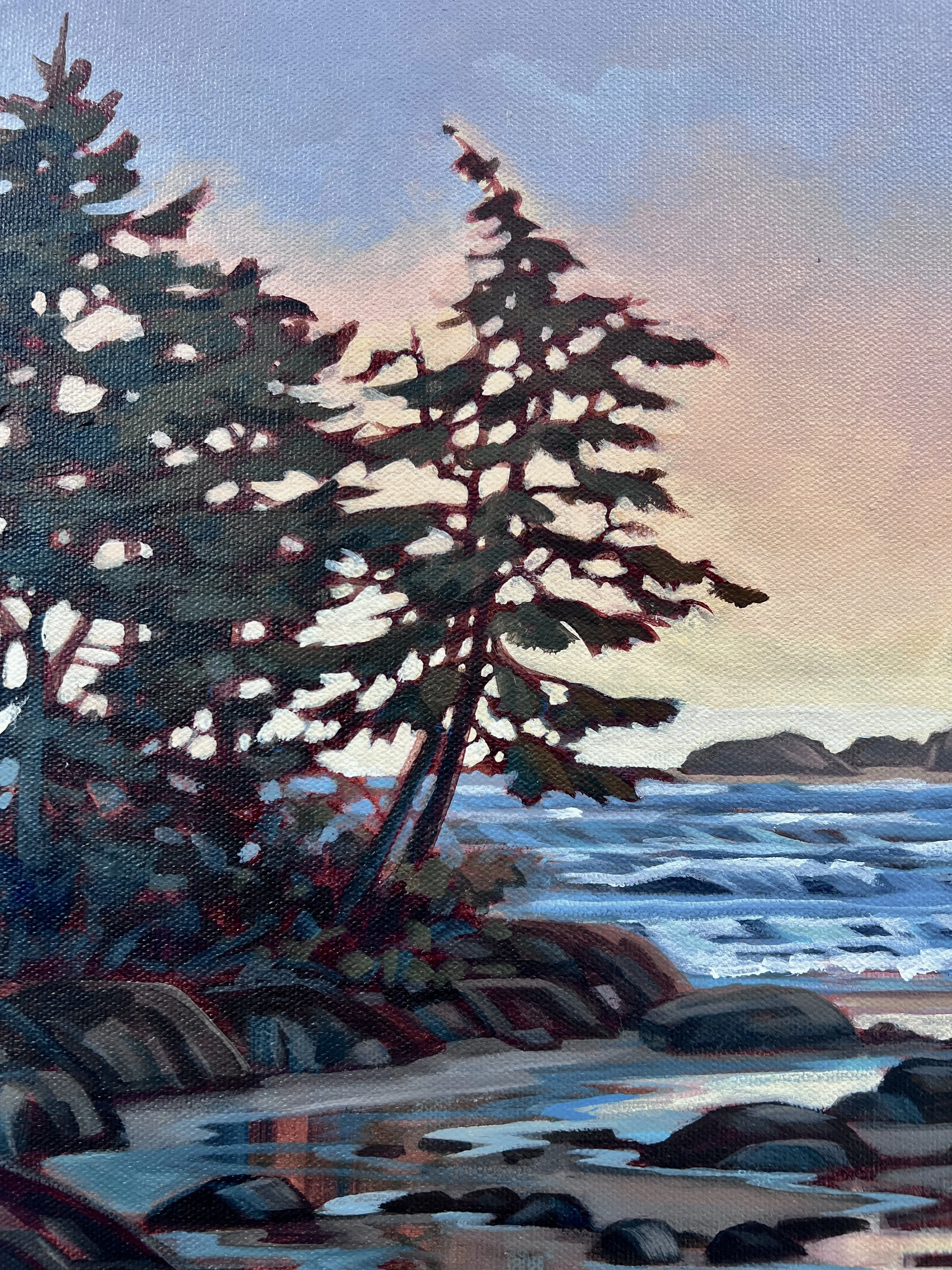 Over the Rainbow An original acrylic west coast painting by Vancouver Island Canadian painter Ronei  detail.JPG