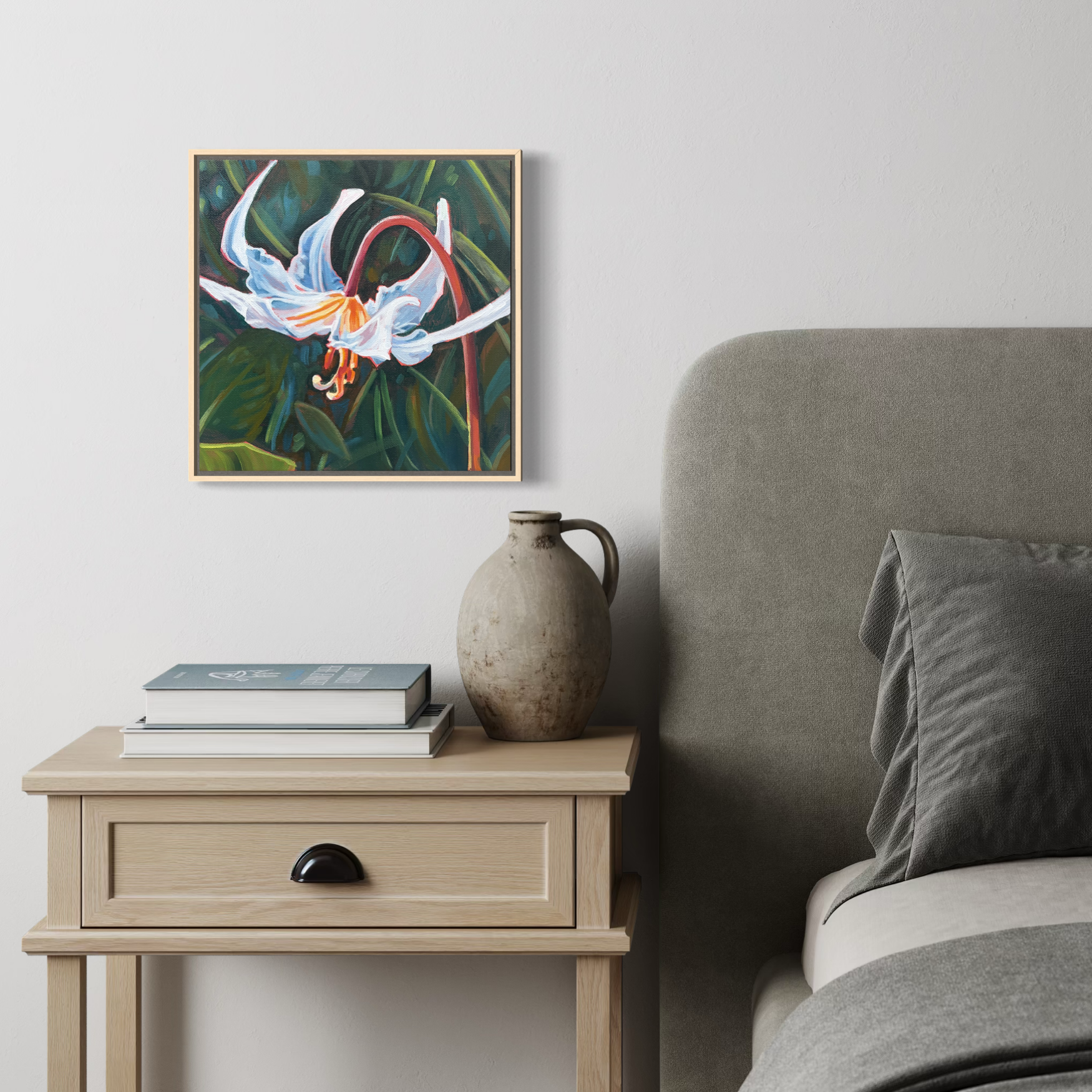fawn lily 1 insitu maple frame.png