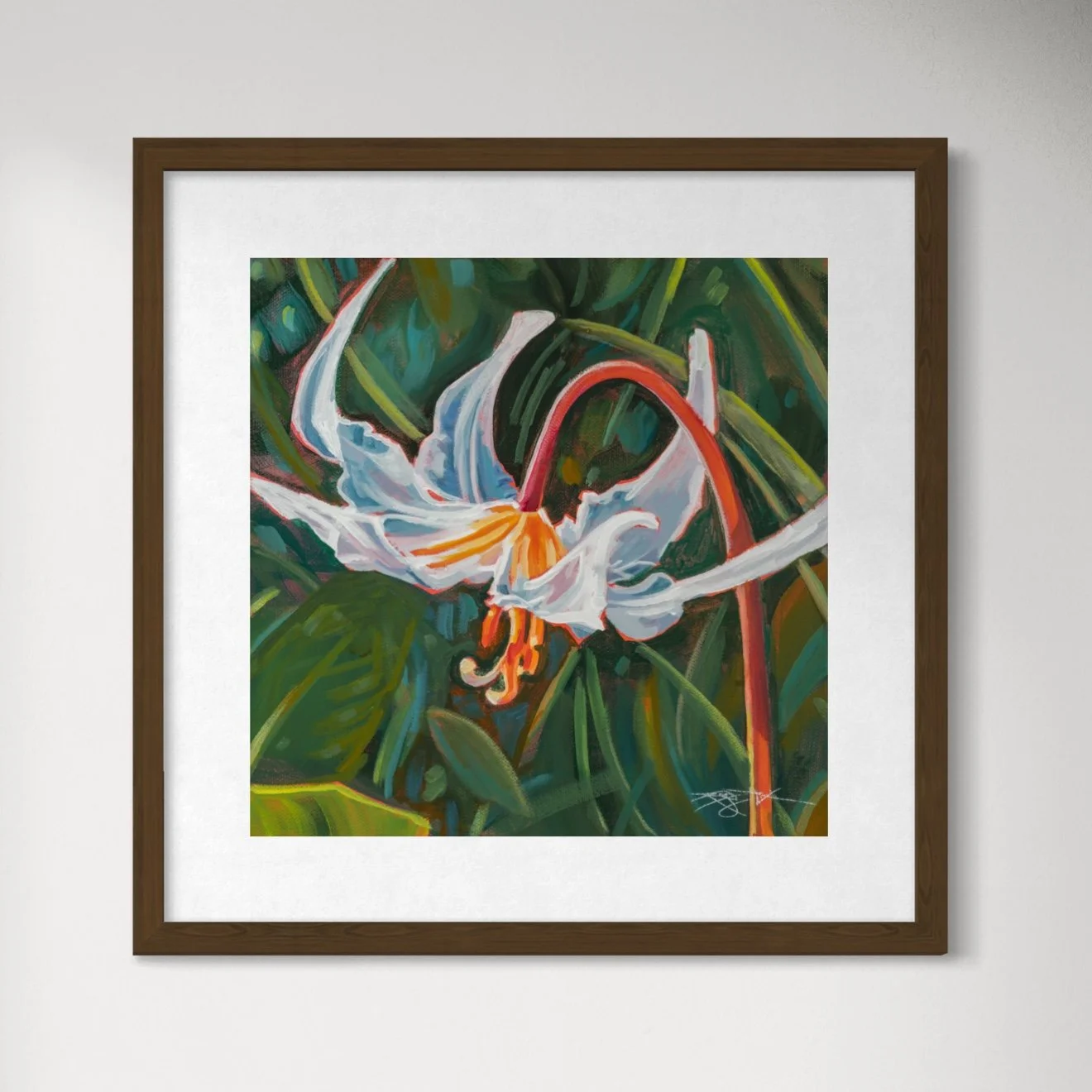 fawn lily paper print black frame.jpg