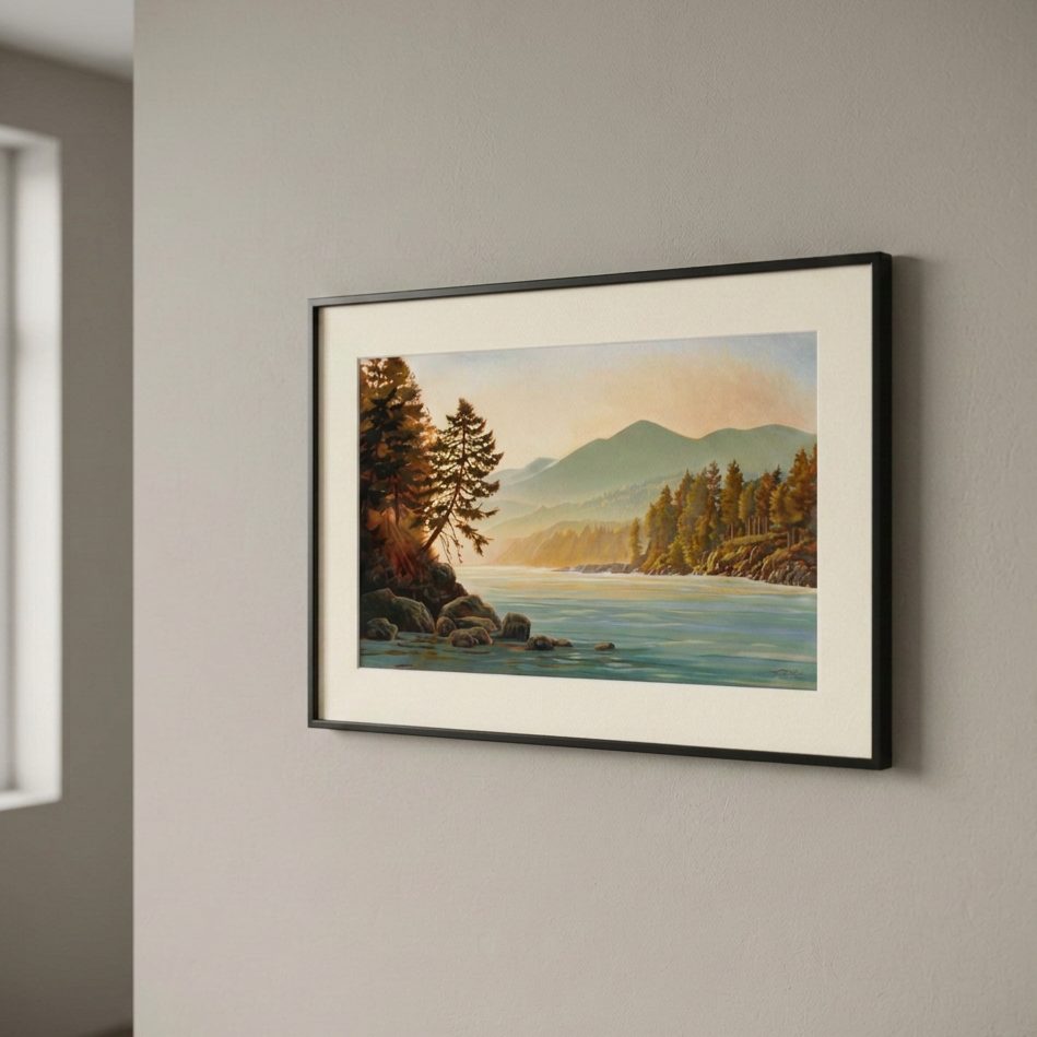 west coast canadian art paper print framed