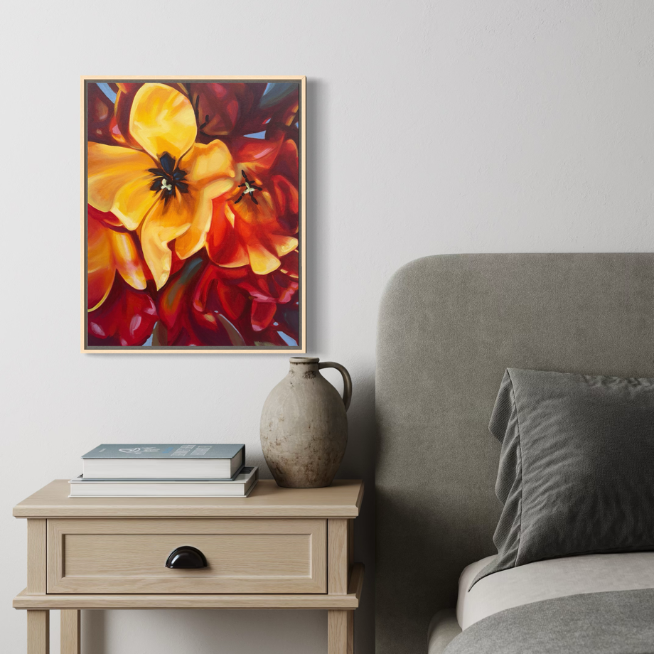 tulips 1 insitu maple frame.png