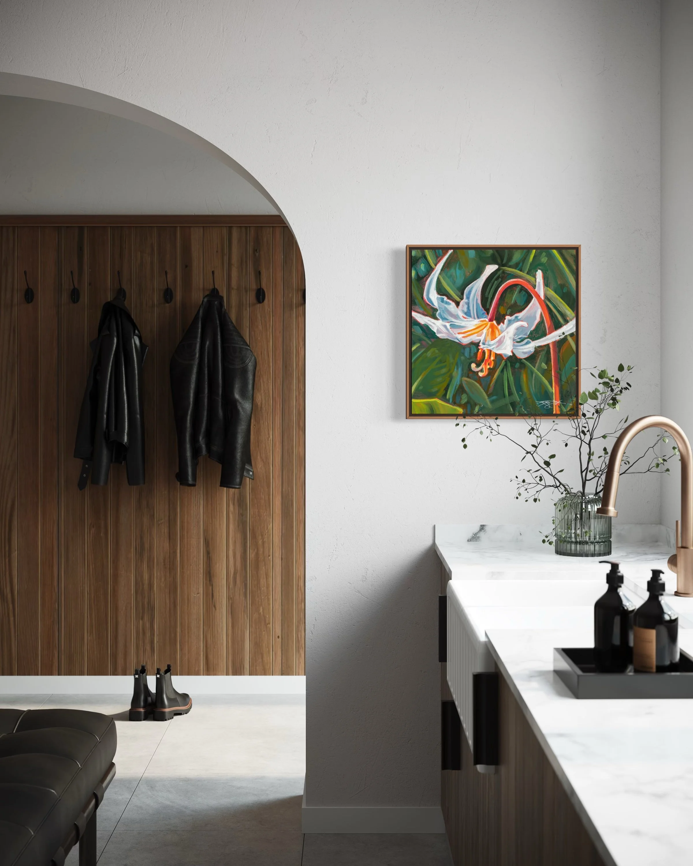 fawn lily kitchen insitu walnut frame.jpg