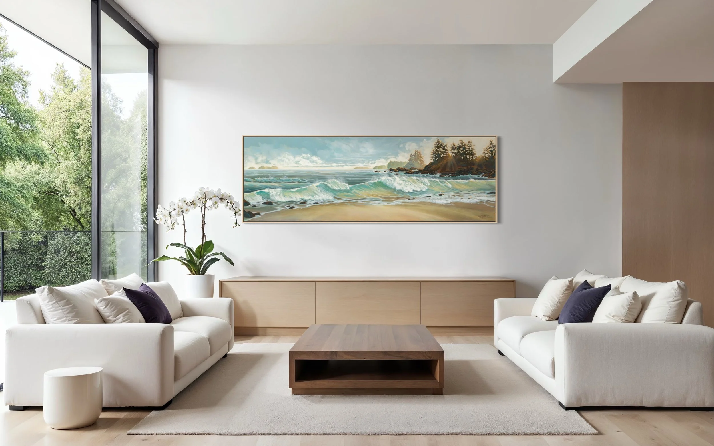 Amazing grace west caost large print tofino white oak frame insitu repro .jpg