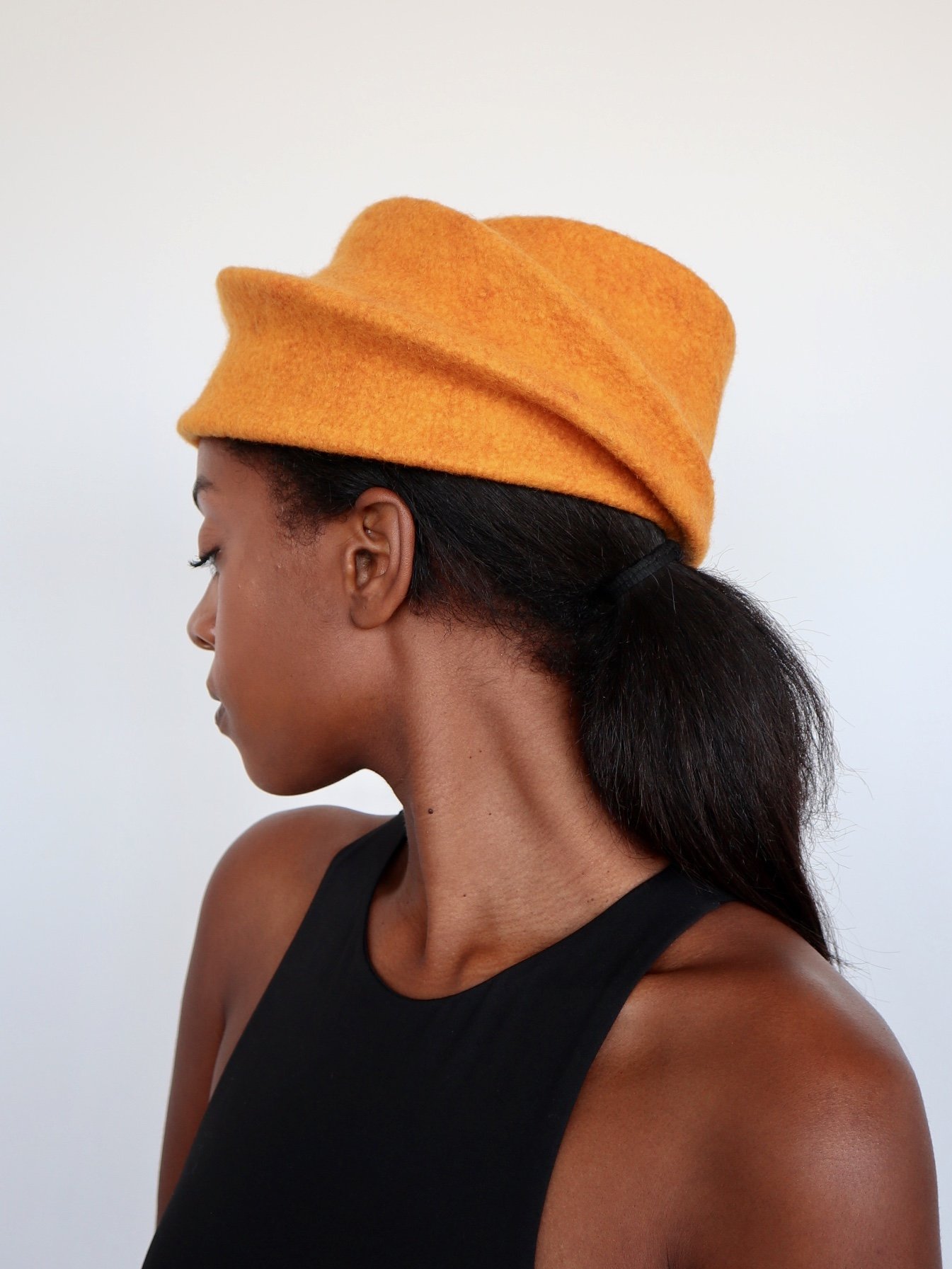 Yellow felt hat Imani