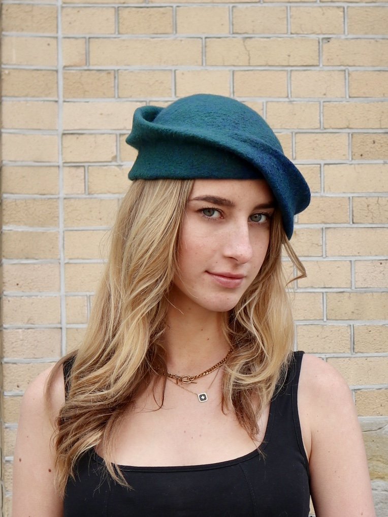 'Twist and fold' lightweight felt hat 