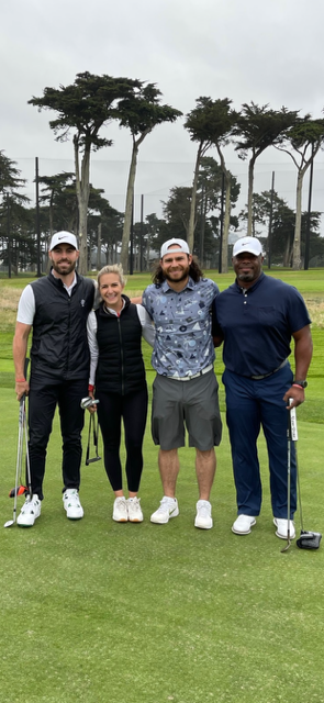  Curt and Rene Casali, Brandon and Ken Griffey, Jr. Guess which one of these four won the long-drive contest? 