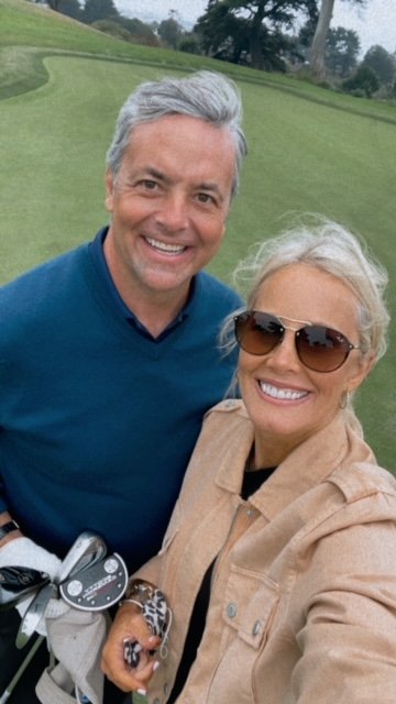  John Howell and Lesley Heller, featured speakers at post-golf reception 