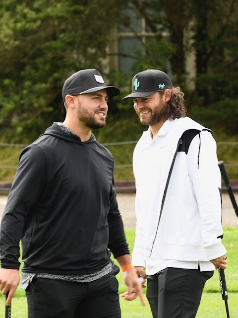 Michael Conforto and Brandon Crawford 