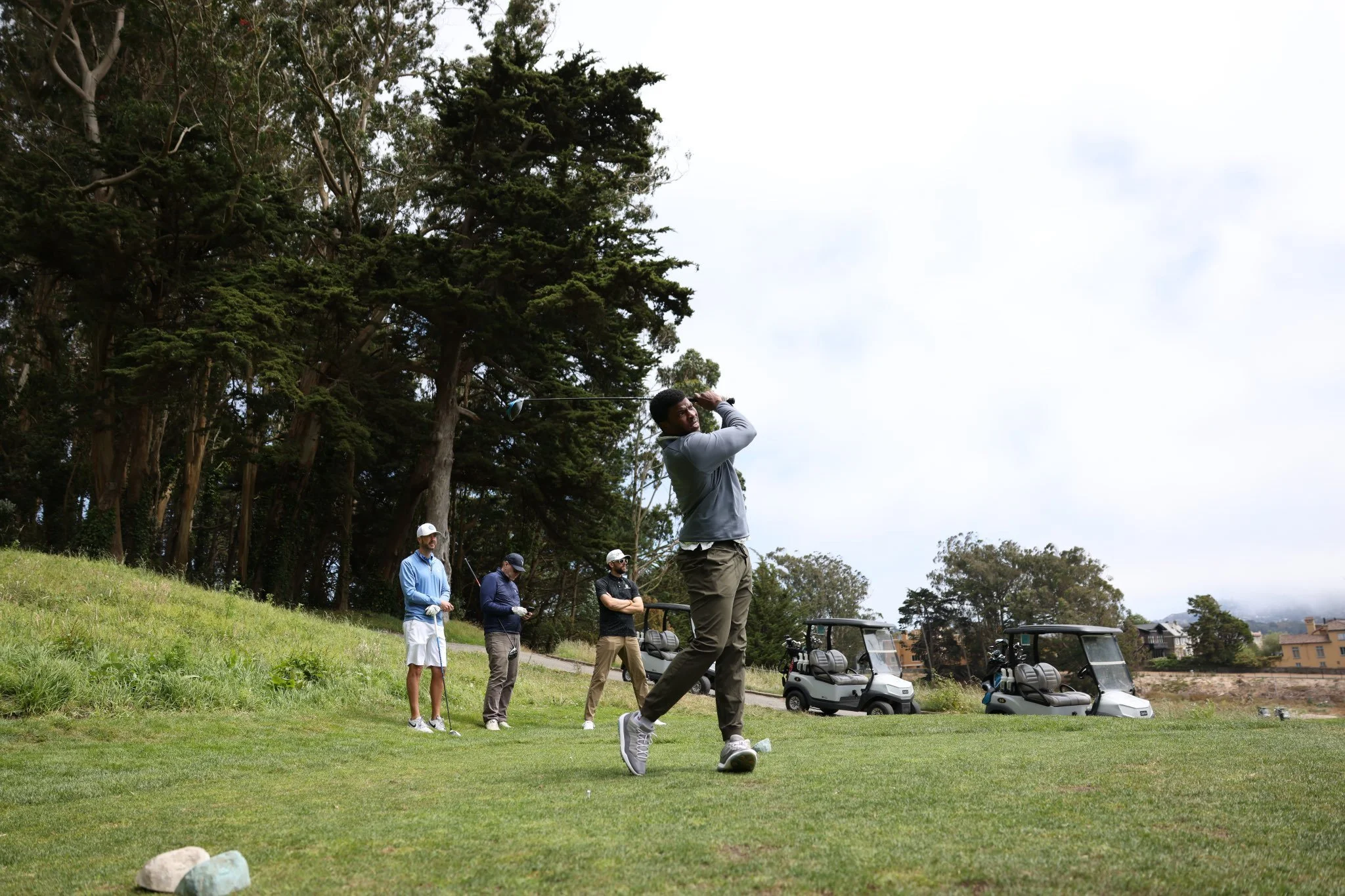 Kelenna Azubuike Tees Off On a Long Drive Hole 