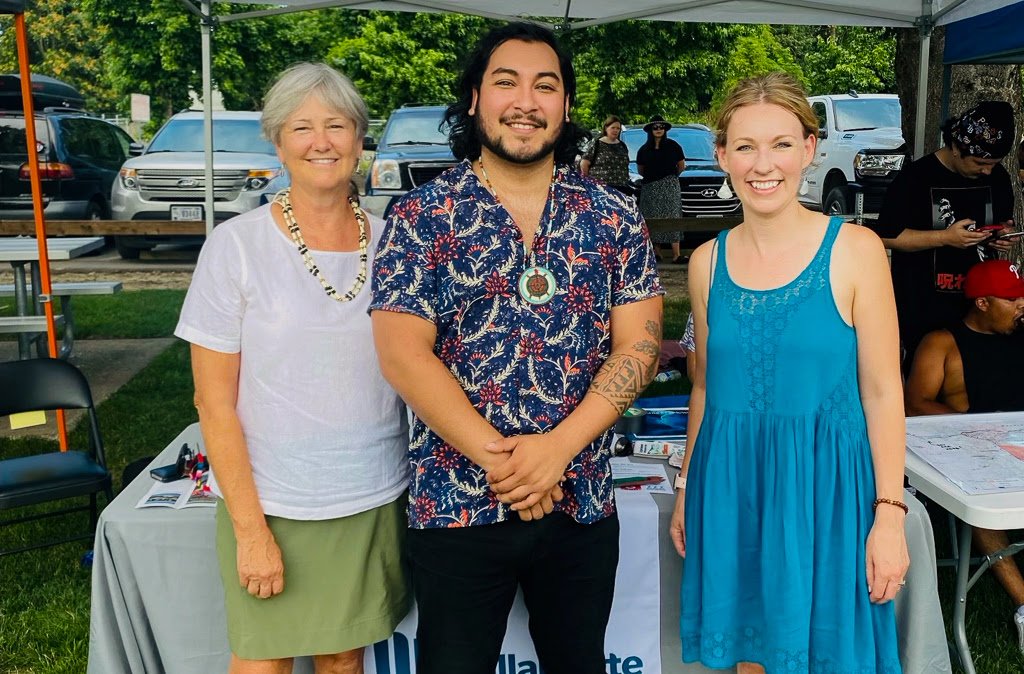 Left to right: Pam Knowles, Trust Immediate Past Board Chair, Gerard Rodriguez, Associate Director and Director of Tribal Affairs and Annette Kendall, Trust Board of Directors member