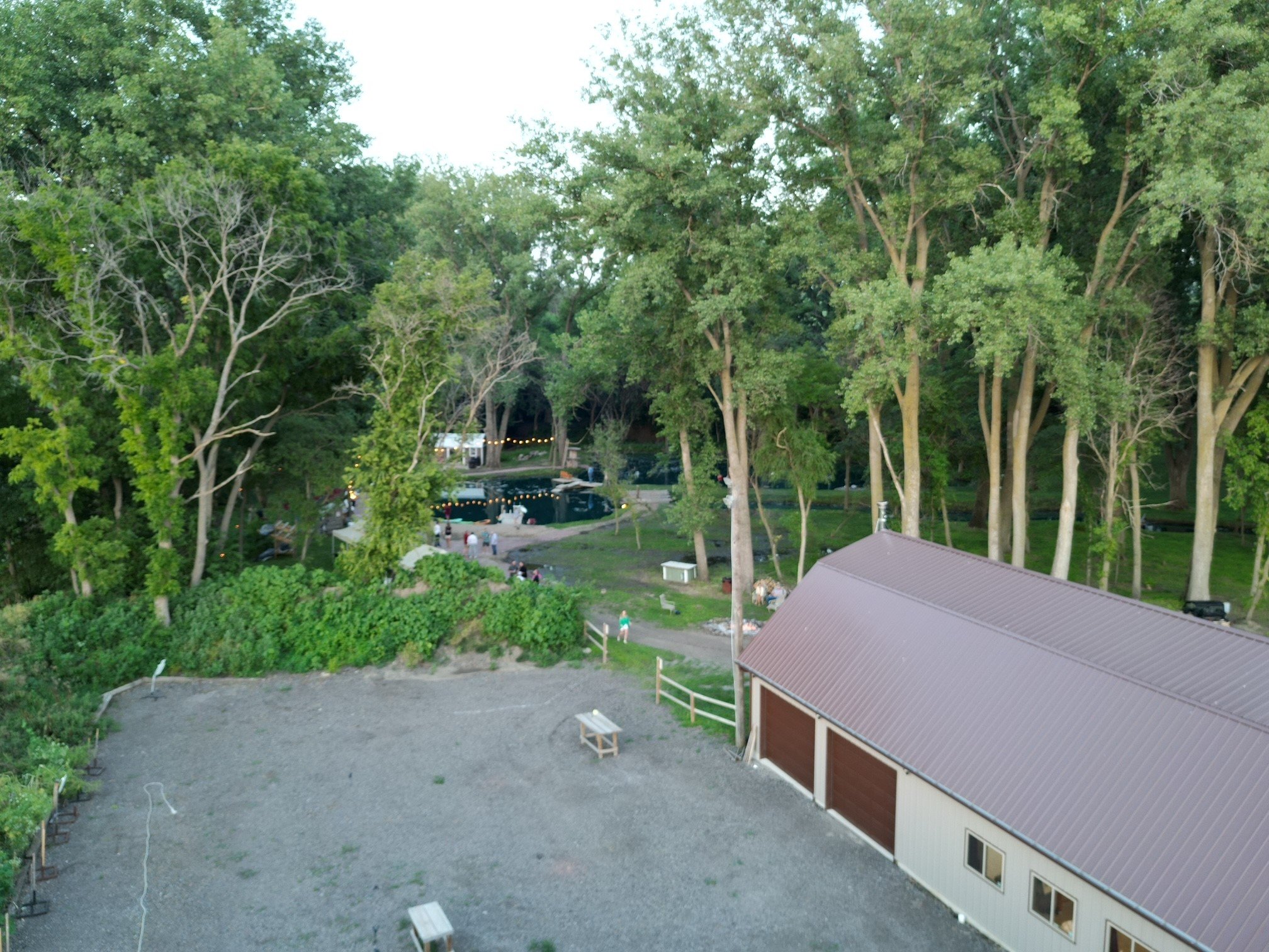 View from pistol pit to the pond.