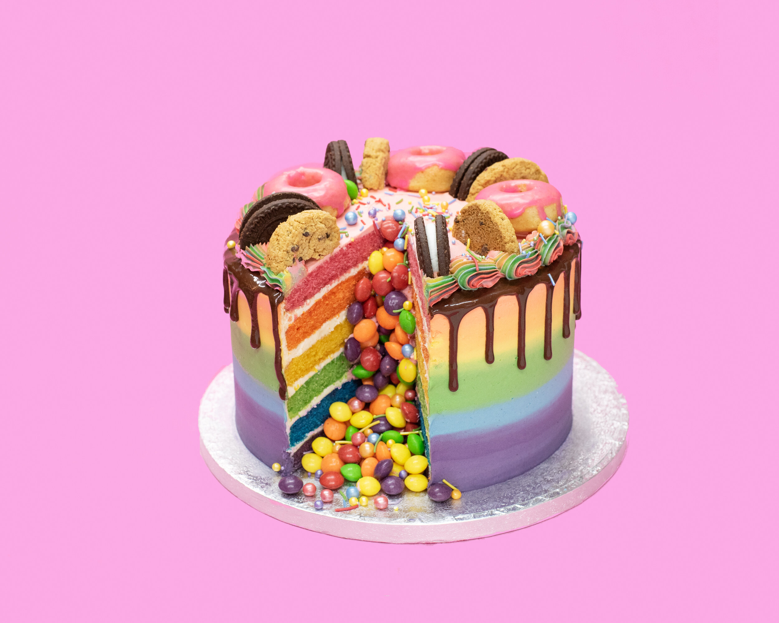 Rainbow Piñata Cake