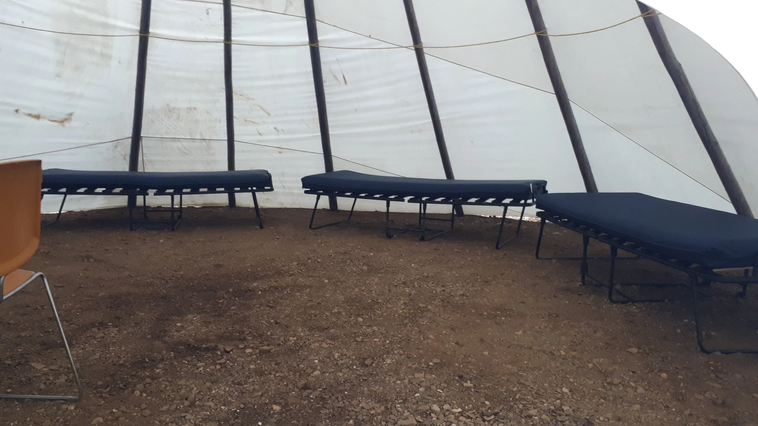 Inside 24 ft tipi