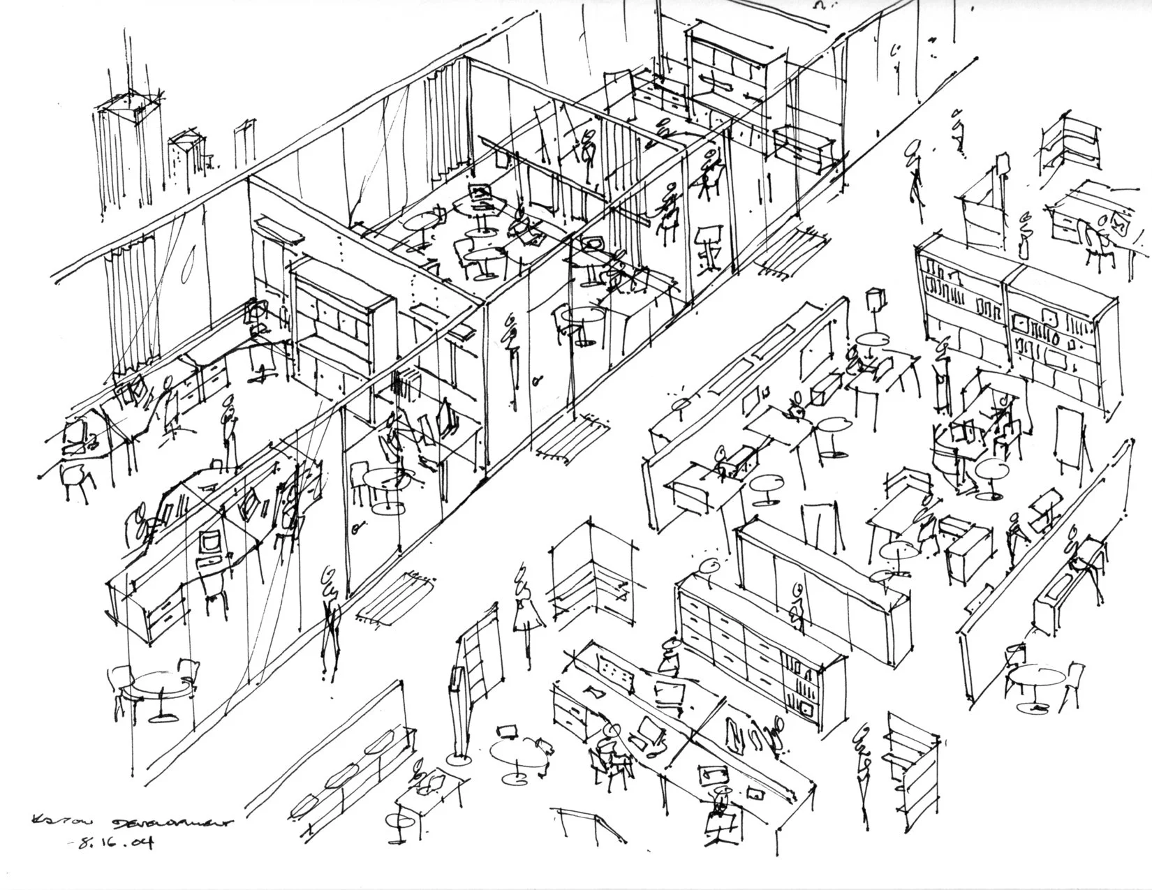 One of the sketches I did for envisioning the integrated palette from a desking point of view. 