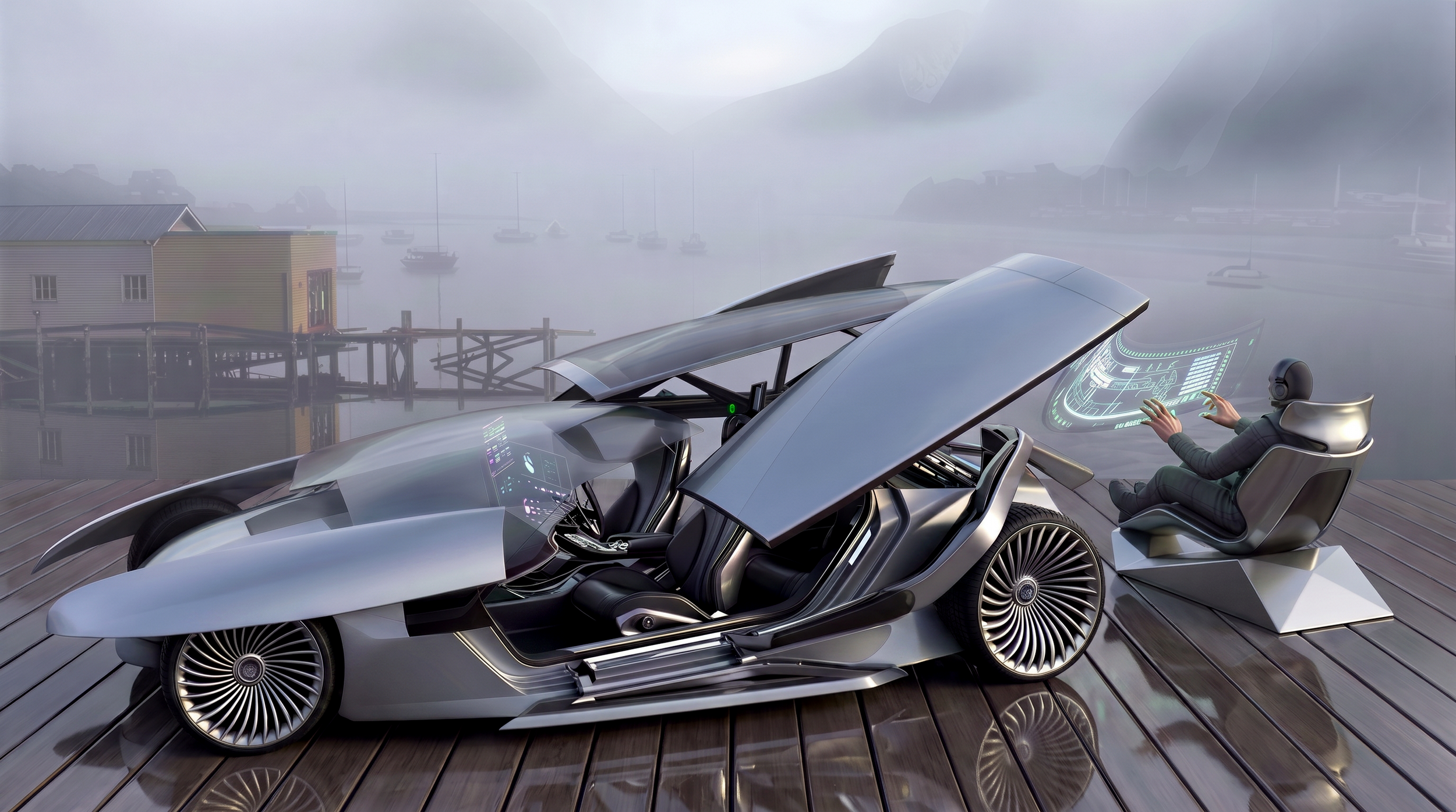 How can we consider a 'pop-up' workspace that docks into a vehicle that is designed for true 'work-anywhere' locations?