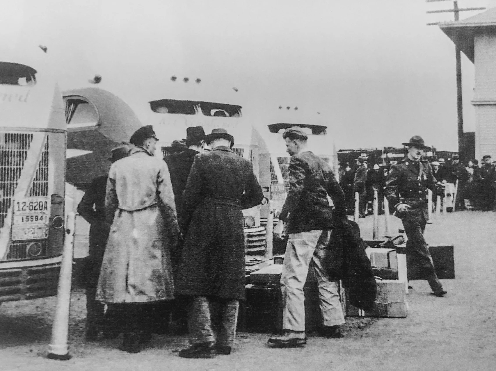 Columbus Crewmen Board Buses