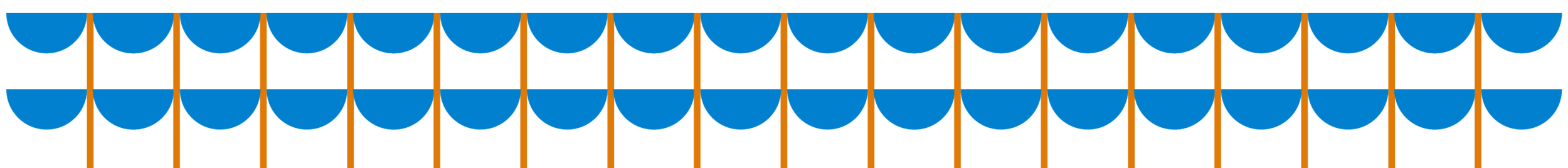 A geometric pattern made of half circles and lines.