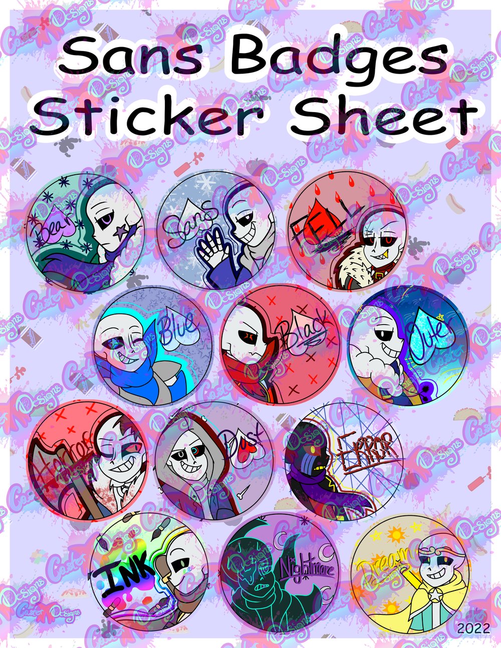 Undertale Stickers — CasterXDesigns