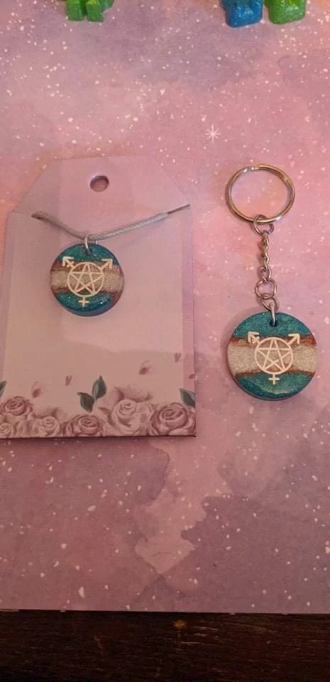 Resin Circular and Oval Keychains