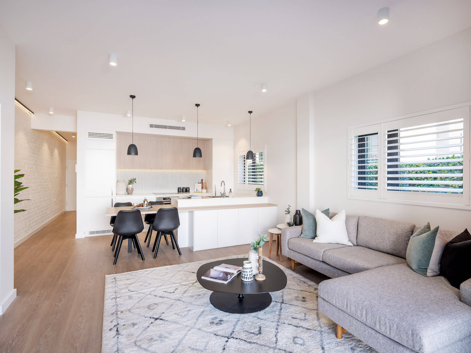 Full renovation of block of four units for Bear the Builder featuring conventional electrical installation.