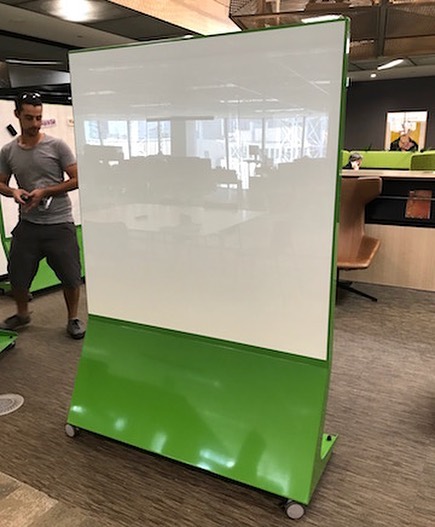 Custom &ldquo;Viper Green&rdquo; Enscribe Mobile Magnetic Glass Boards with vivid white glass. Happy client!
#madeinmelbourne #madeinaustralia #enscribe #magneticglassboards #magneticglass #glass #whiteboard #mobilewhiteboard #visualcommunication #wr