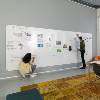 Visualise your plans, ideas and projects on this unique whiteboard wall.  Chameleon VisuWall - available in 3 sizes. 
Enscribe.com.au
#visuwall #communication #visualcommunication #enscribe #envoy #kanban #noticeboards #whiteboard #magneticsurface #c