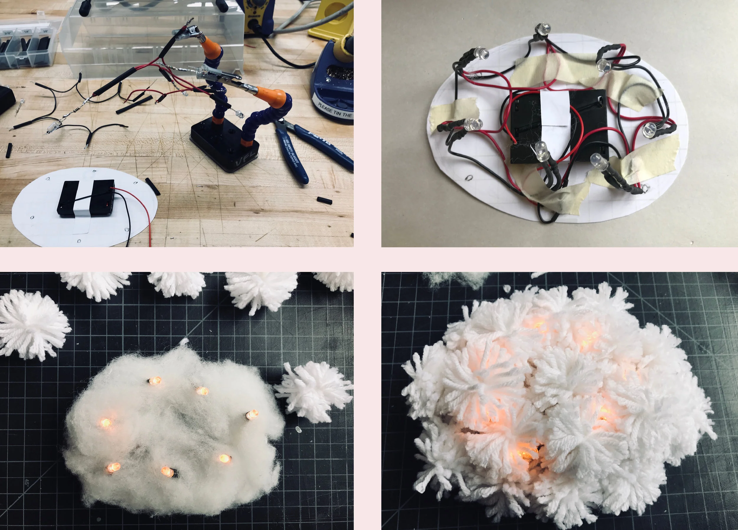 Exploration with soldering and circuits.