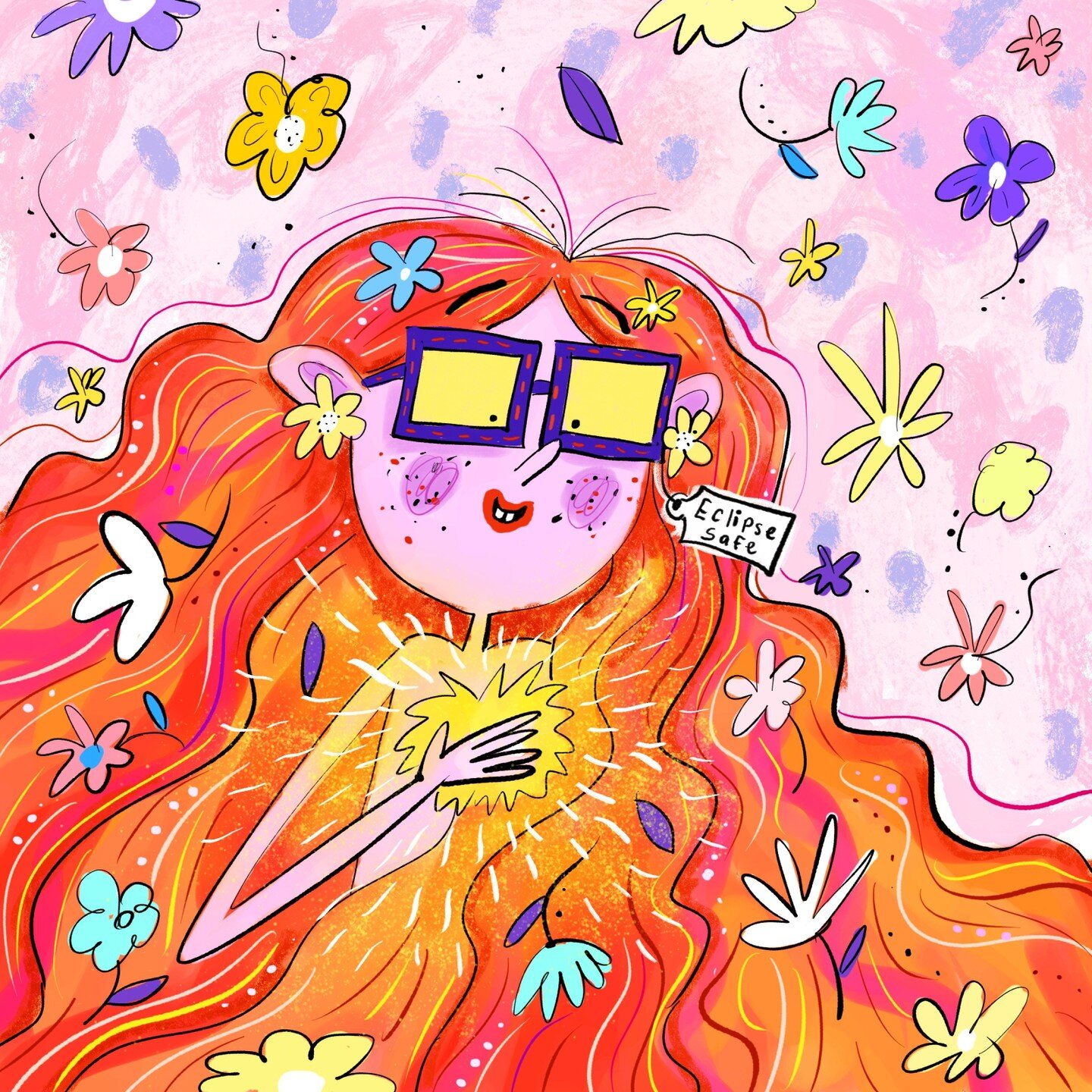 Hey all! Starting the week with a fun and lovely #dtiys #drawthisinyourstyle #dtiyschallenge from @mashamartt ! Good thing this gal has her special looking-at-the-sun glasses! And it's also a reminder that I gotta find some myself! 🌞😎😂

Swipe righ