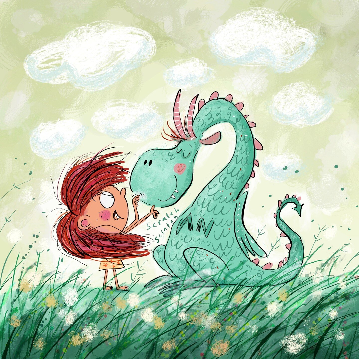 I saw this #dtiys #drawthisinyourstyle #dtiyschallenge on my feed so took a little bit of time to...well...draw it in my style! Congrats to Evelien on her 1k follows! Check out the others at #evelienmonti1k !

#dragon #dragonillustration #kidlitillus