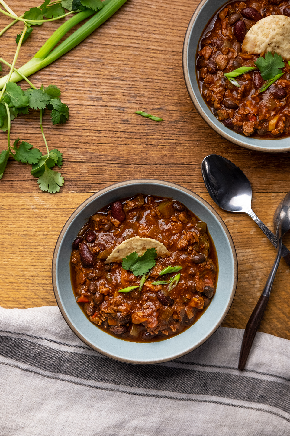 Vegetarian Chili with Beans and Veggie Crumbles — Jodi Loves