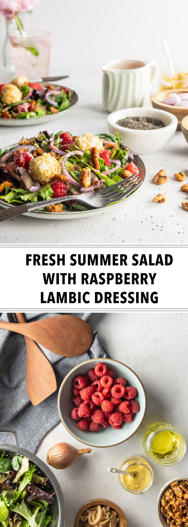Fresh Summer Salad with Raspberry Lambic Dressing — Jodi Loves