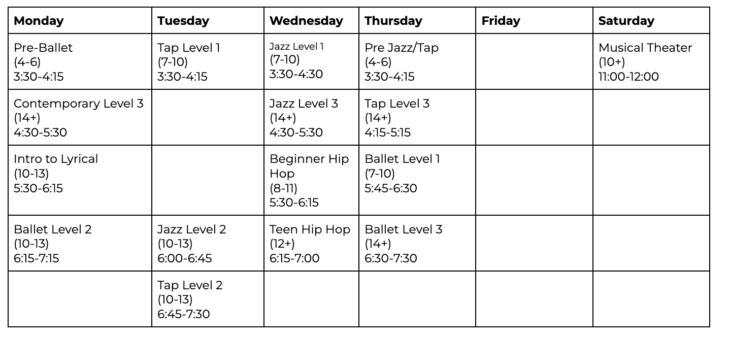 Evergreen Dance Studio — Evergreen Sports Center