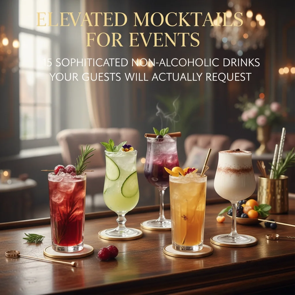 Elevated Mocktails for Events: 15 Sophisticated Non-Alcoholic Drinks Your Guests Will Actually Request