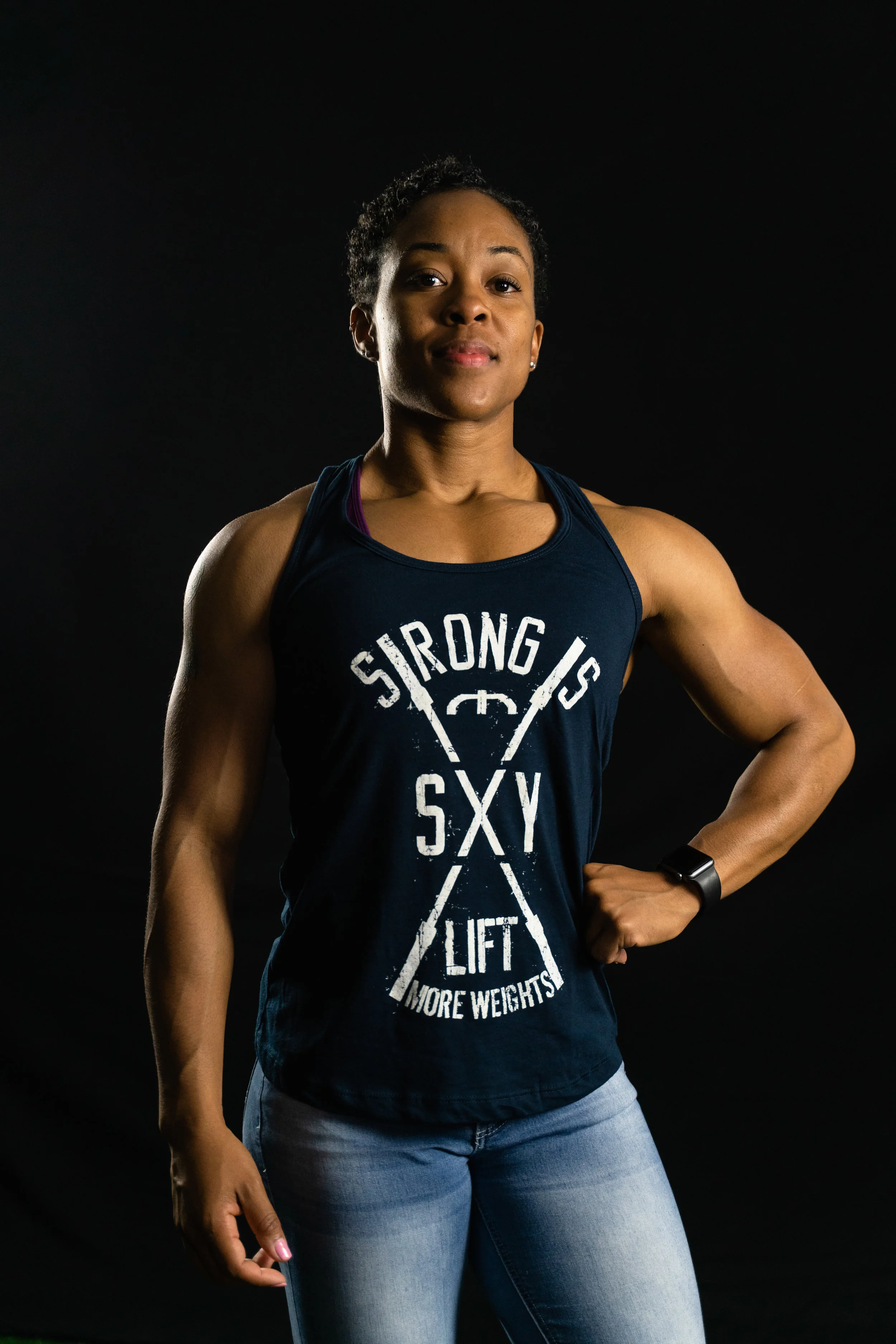 "STRONG IS SXY" Racer-back Tank