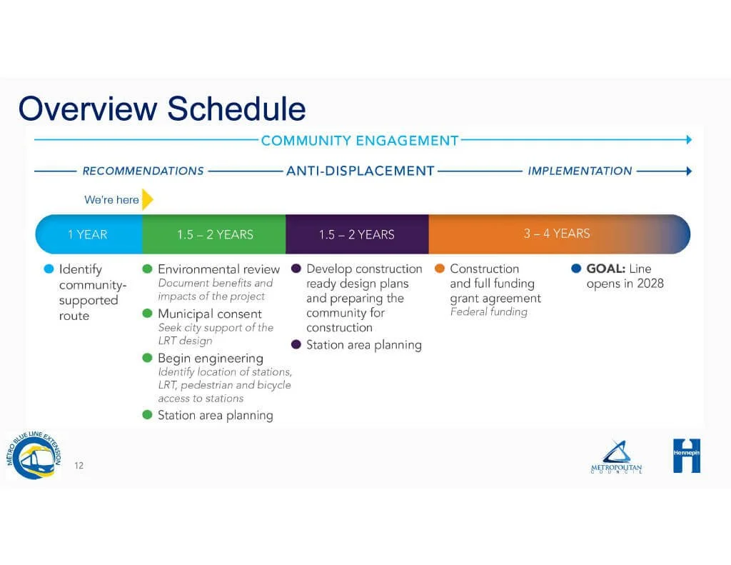 Project Blue Line Statement on Acceptance of Route Recommendation for Blue Line Extension ...