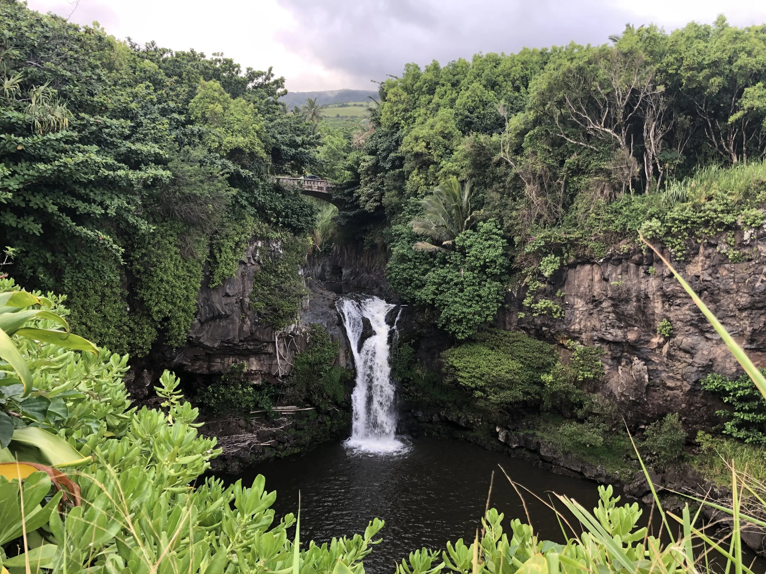 Picturesque waterfall…