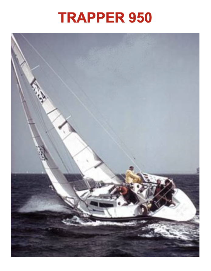A Trapper 950 under sail - Image from SailboatData.com - https://sailboatdata.com/sailboat/trapper-950