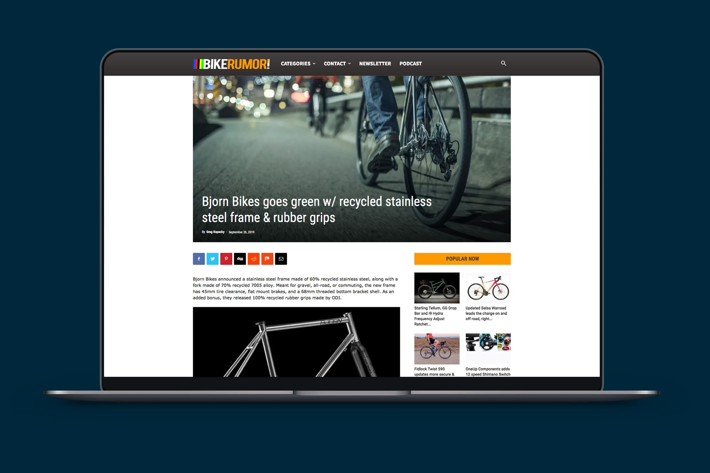 Bjorn Press Release on BikeRumour
