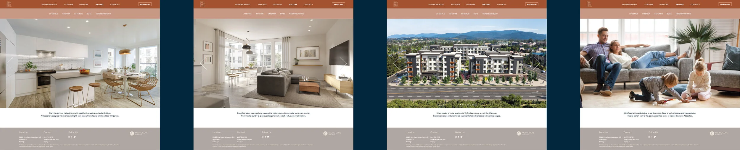 Gallery section of The Rex Living website
