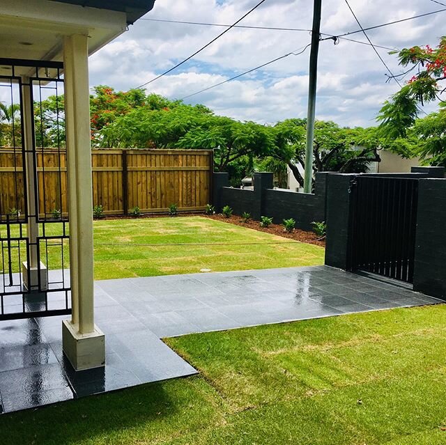 How time flies. Our Hendra project two years back. Full front yard makeover, tiled front entry and stairs, boundary fence construction, lawn, irrigation and planting.