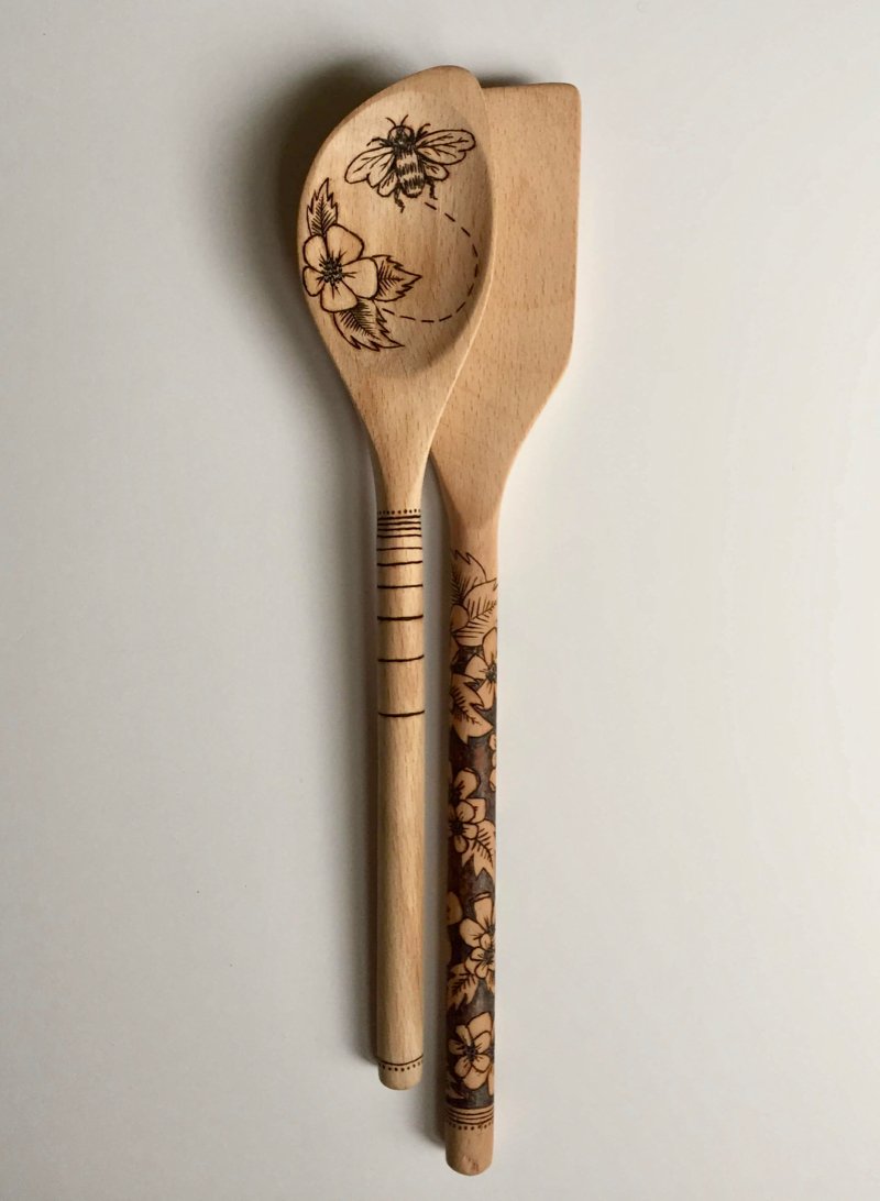 Wood burned spoons pretty DIY - How to gift them creatively - Chalking Up  Success!