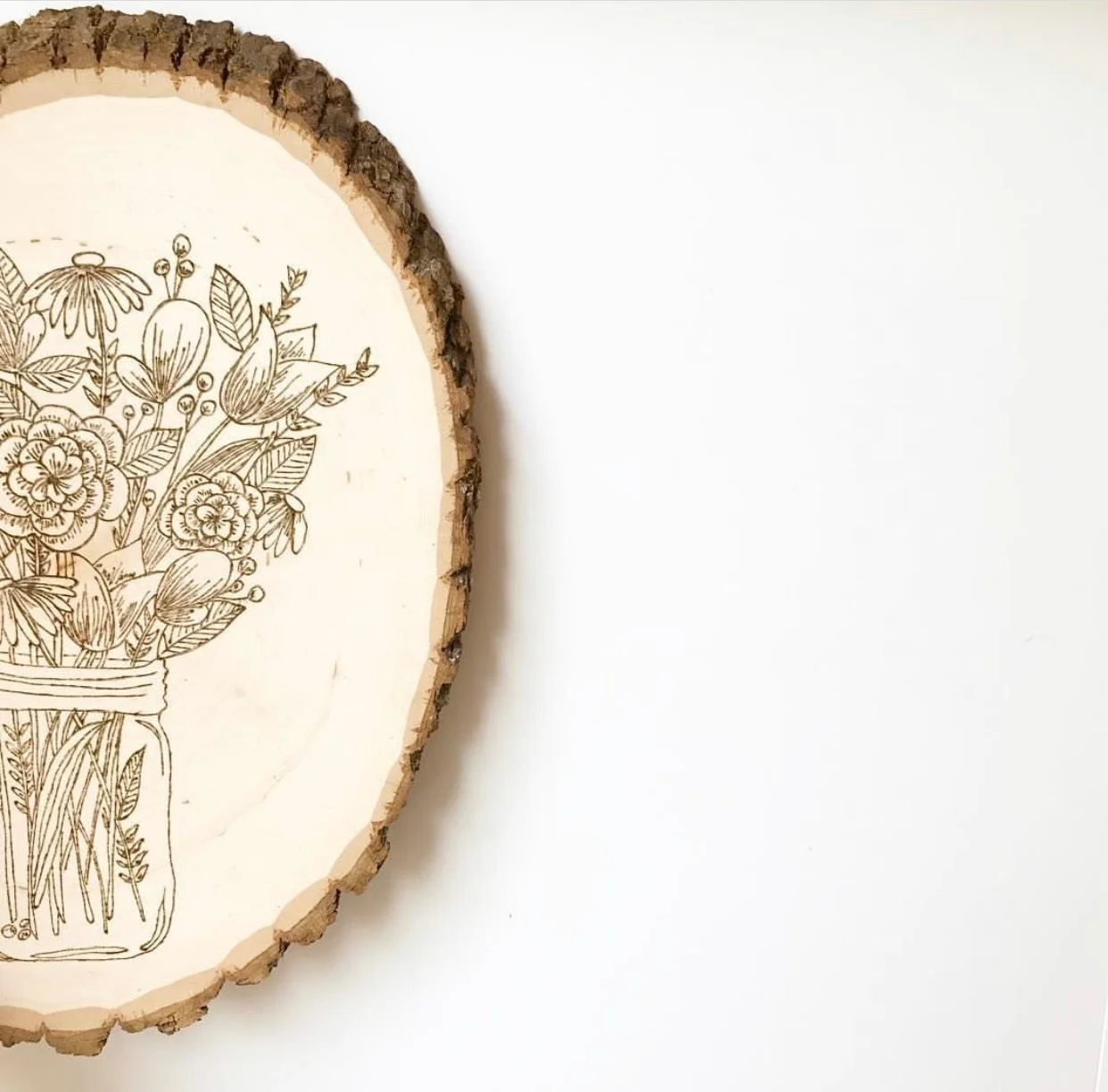 mason jar of flowers