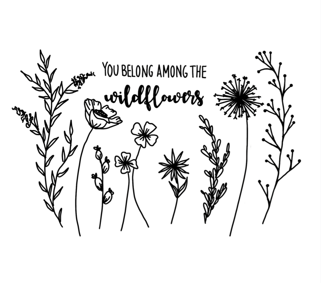 Among the wildflowers tracing template — Wood Burn Corner among-the-wildflowers-tracing-template-wood-burn-corner