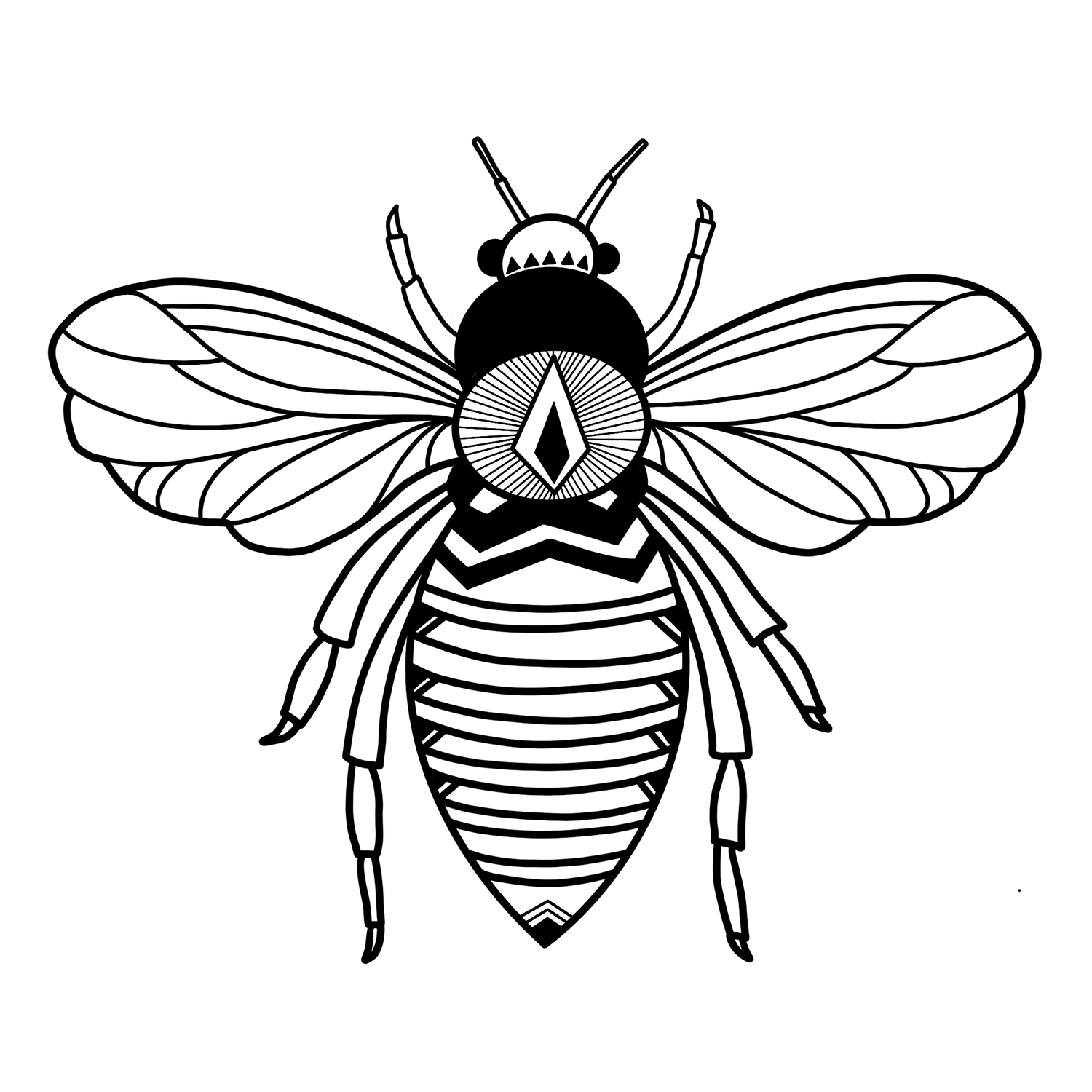 Bee Pattern For Tracing — Wood Burn Corner bee-pattern-for-tracing-wood-burn-corner