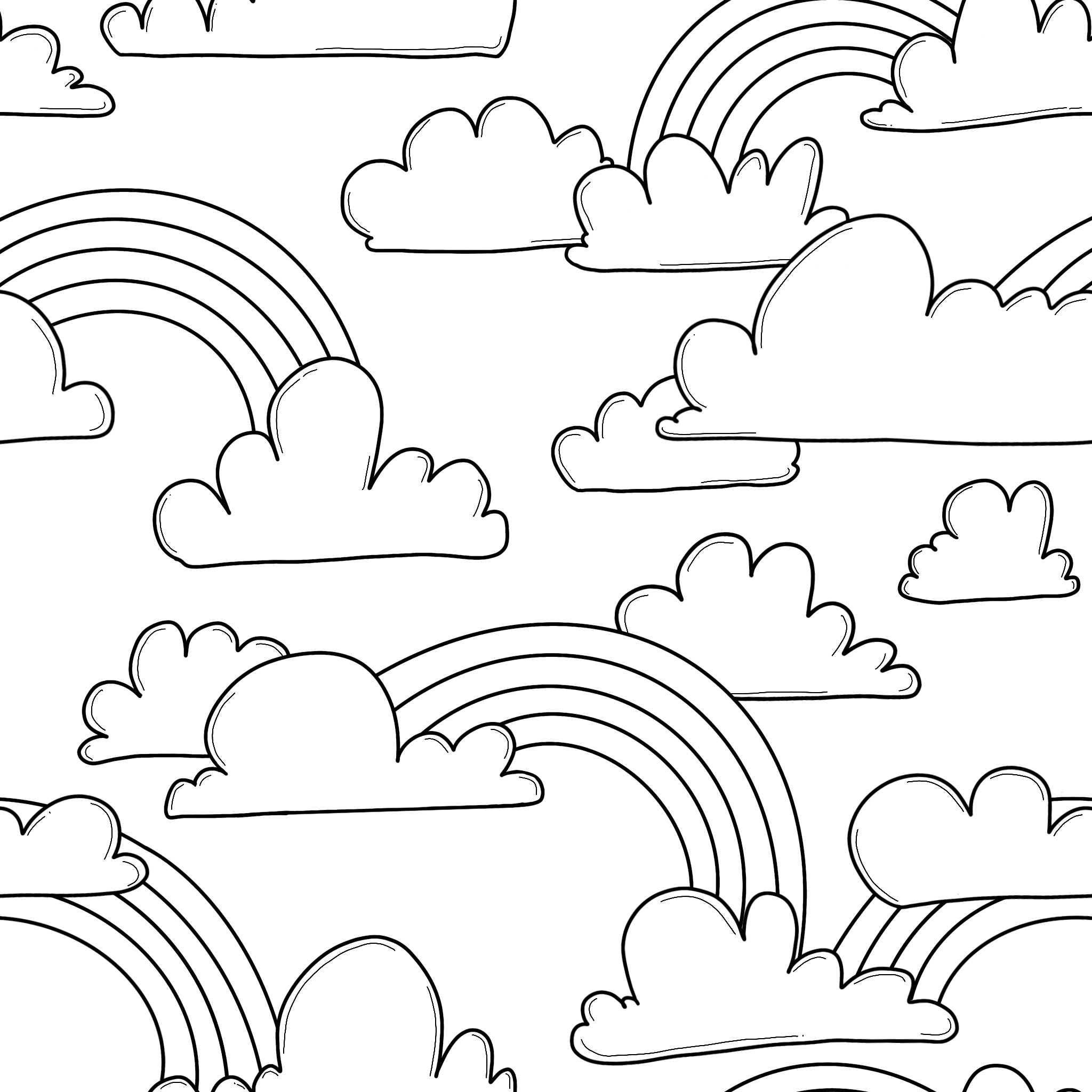Repeating Rainbow Template (Royalty Free)