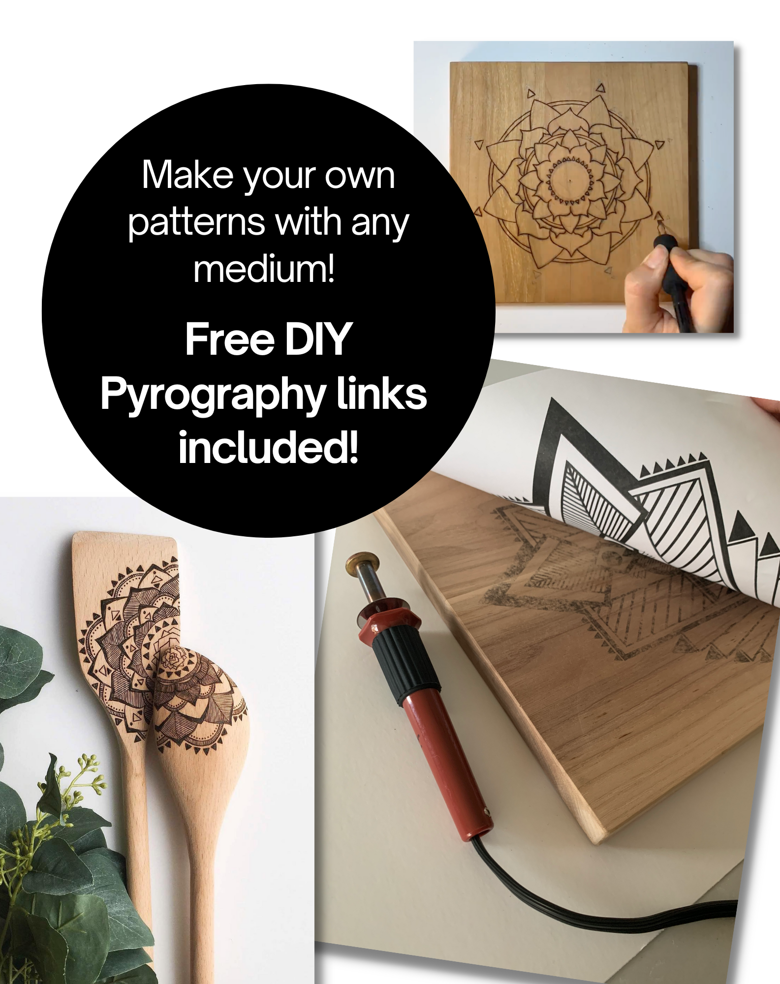 Community Book of Templates Mandala Inspired — Wood Burn Corner