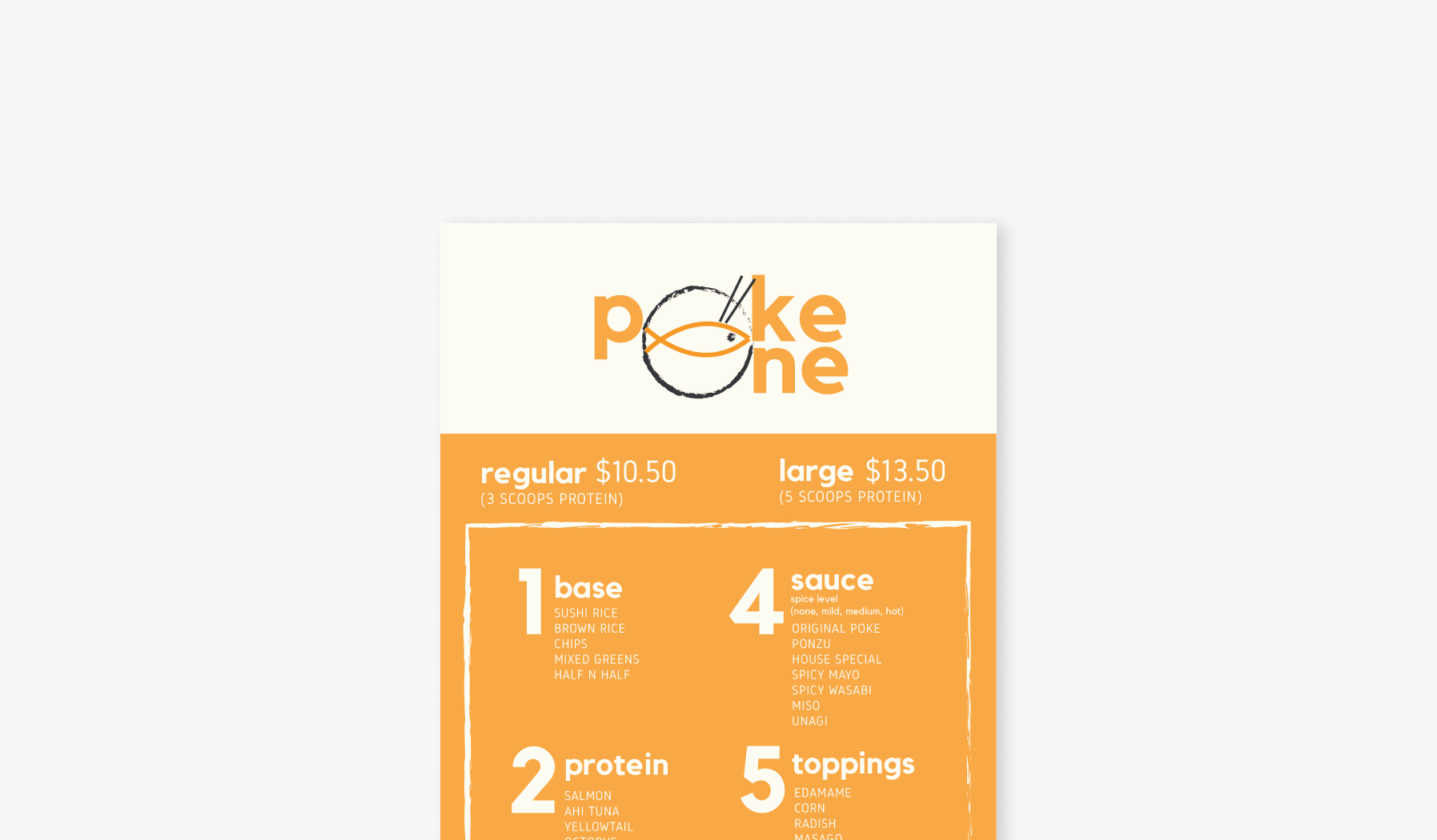 Poke One: Menu Redesign