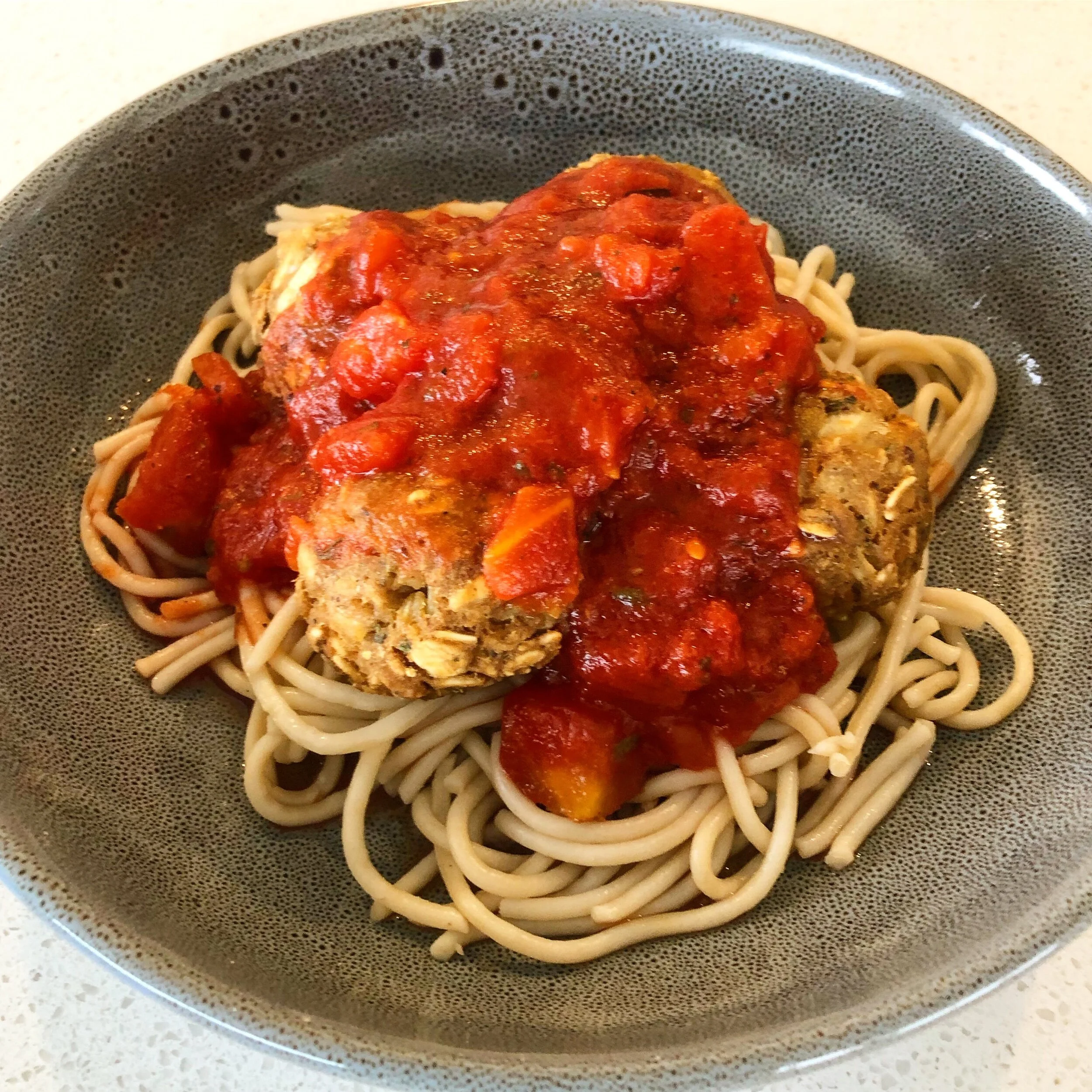 Meatless Meatballs on Pulse Pasta