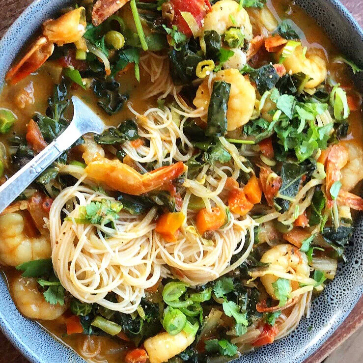 Prawn and Vermicelli Yellow Curry